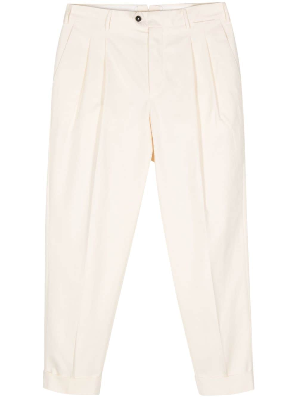 PT Torino The Reporter low-rise tapered trousers Beige