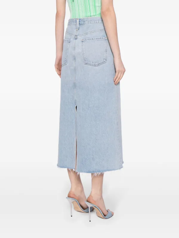 AGOLDE Della high-rise Denim Skirt | Blue | FARFETCH