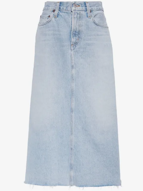 AGOLDE Della high-rise denim skirt