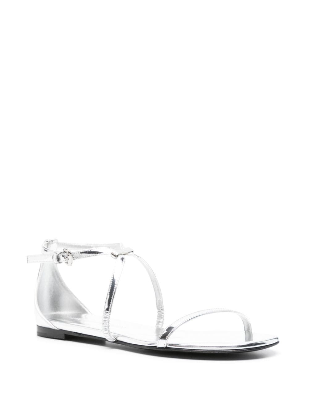 Image 2 of Alexander McQueen metallic leather sandals