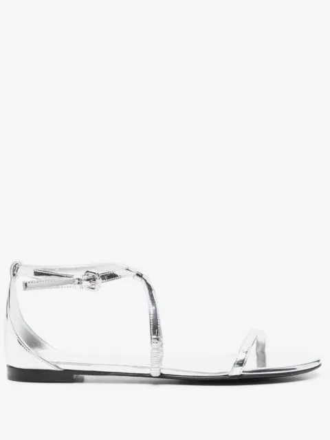 Alexander McQueen sandalias metalizadas