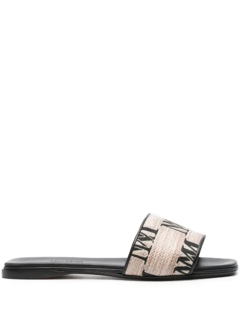 Max Mara sandalias con logo en jacquard