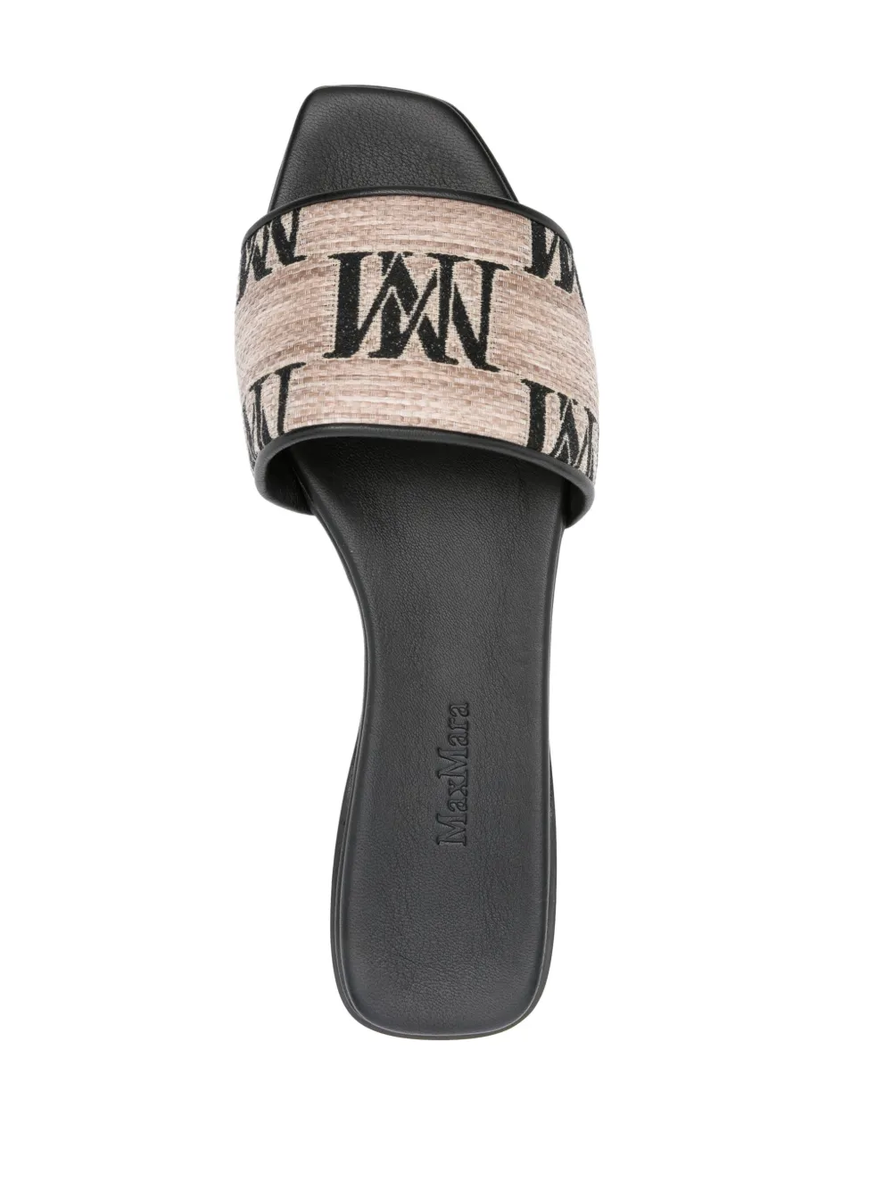 Max Mara Badslippers met logo-jacquard Beige