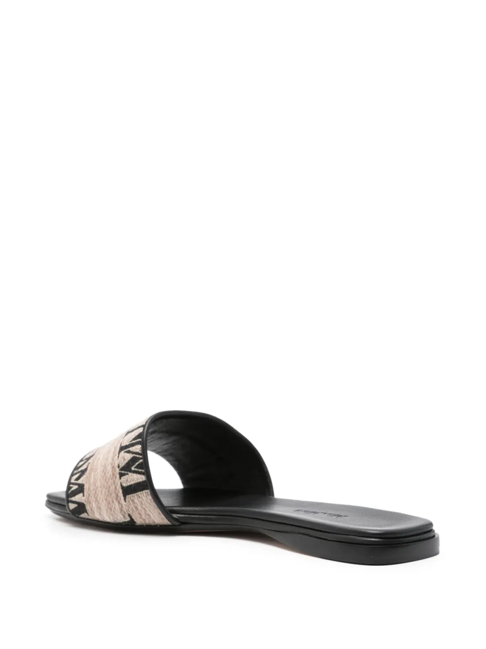 Max Mara Badslippers met logo-jacquard Beige