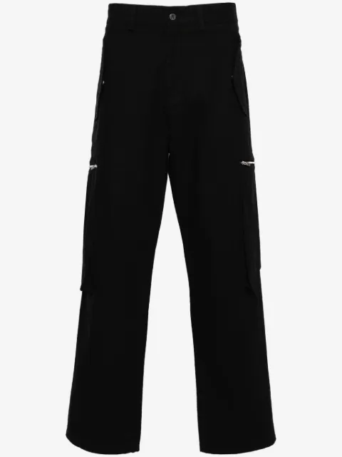 Represent herringbone straight-leg trousers 