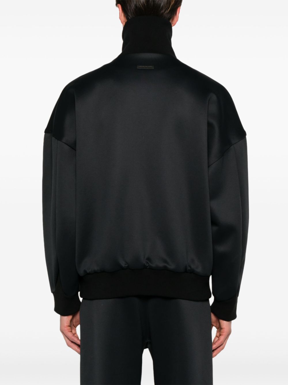 Shop Fear Of God Striped Zipped Jacket In Black