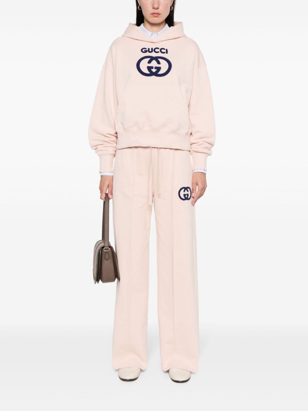 Gucci Hoodie met GG-logo Roze