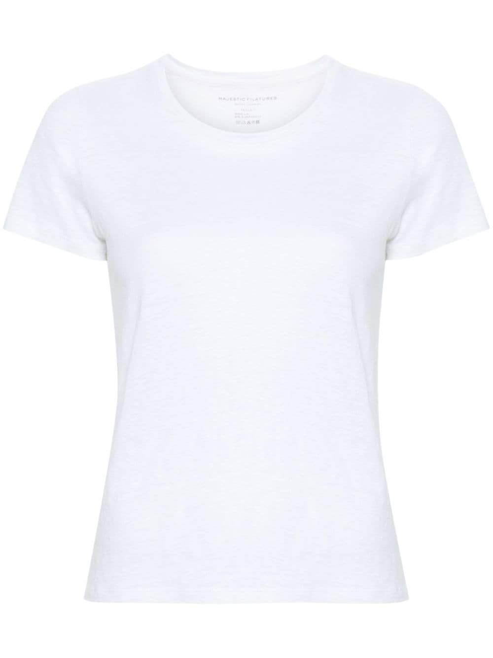 slub linen-blend T-shirt