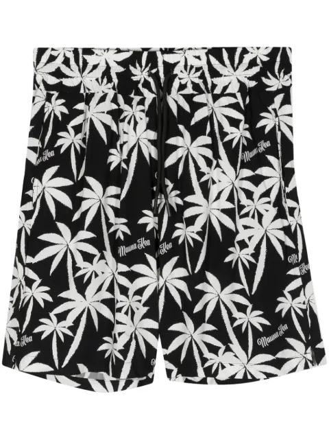 Mauna Kea palm tree-print drawstring track shorts
