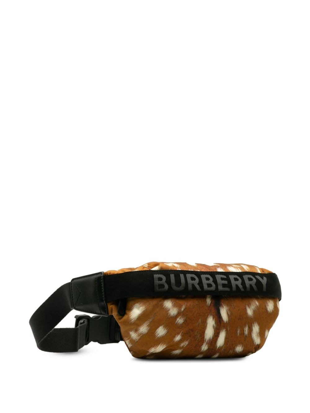 Pre-owned Burberry 2000-2017 Animal-print Belt Bag In Brown