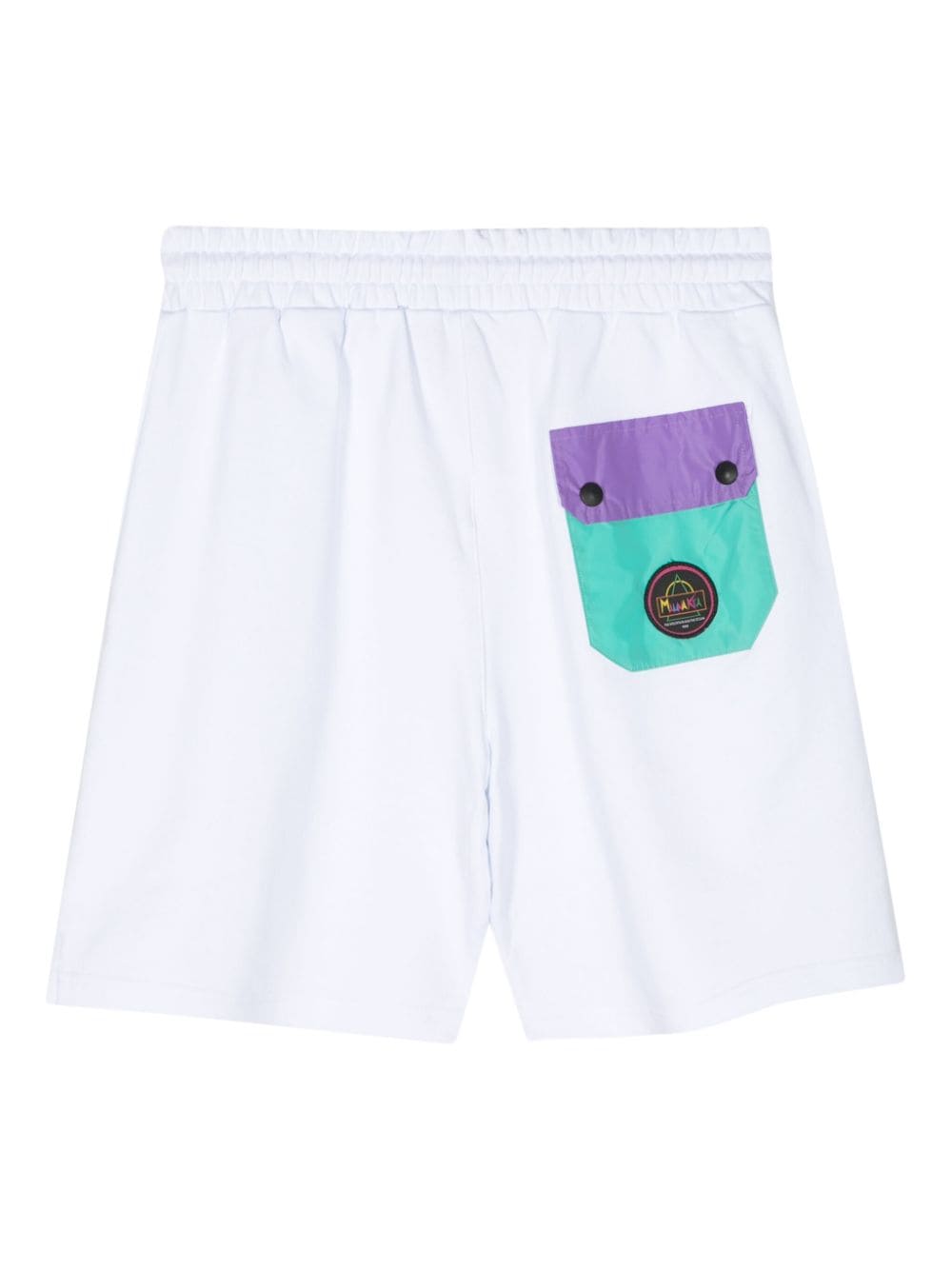 Shop Mauna Kea Colour-block Cotton Track Shorts In 白色