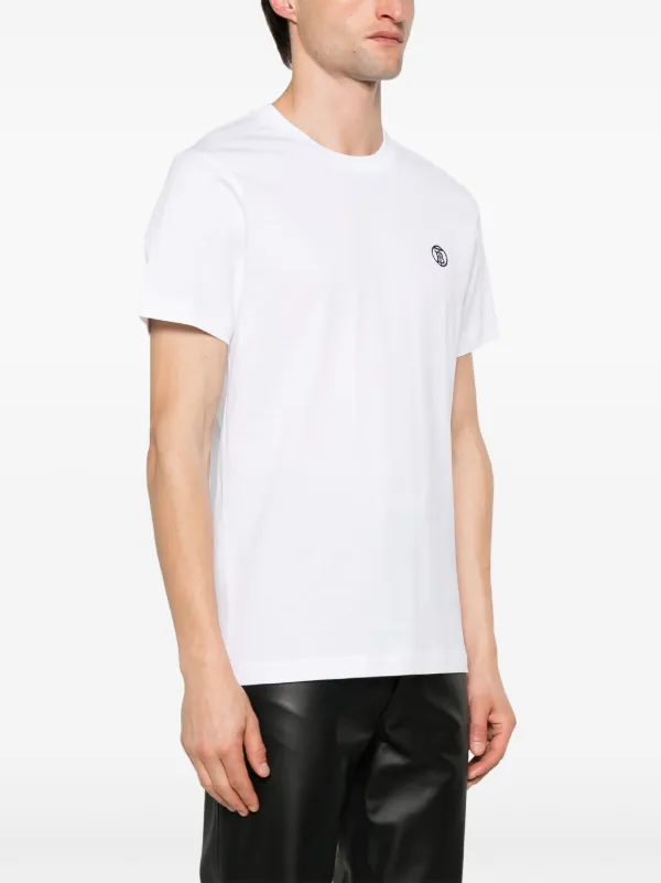 Tシャツ・カットソー BURBERRY Men T-shirt White 8104051 Burberry logo-embroidered Organic Cotton T-shirt | White