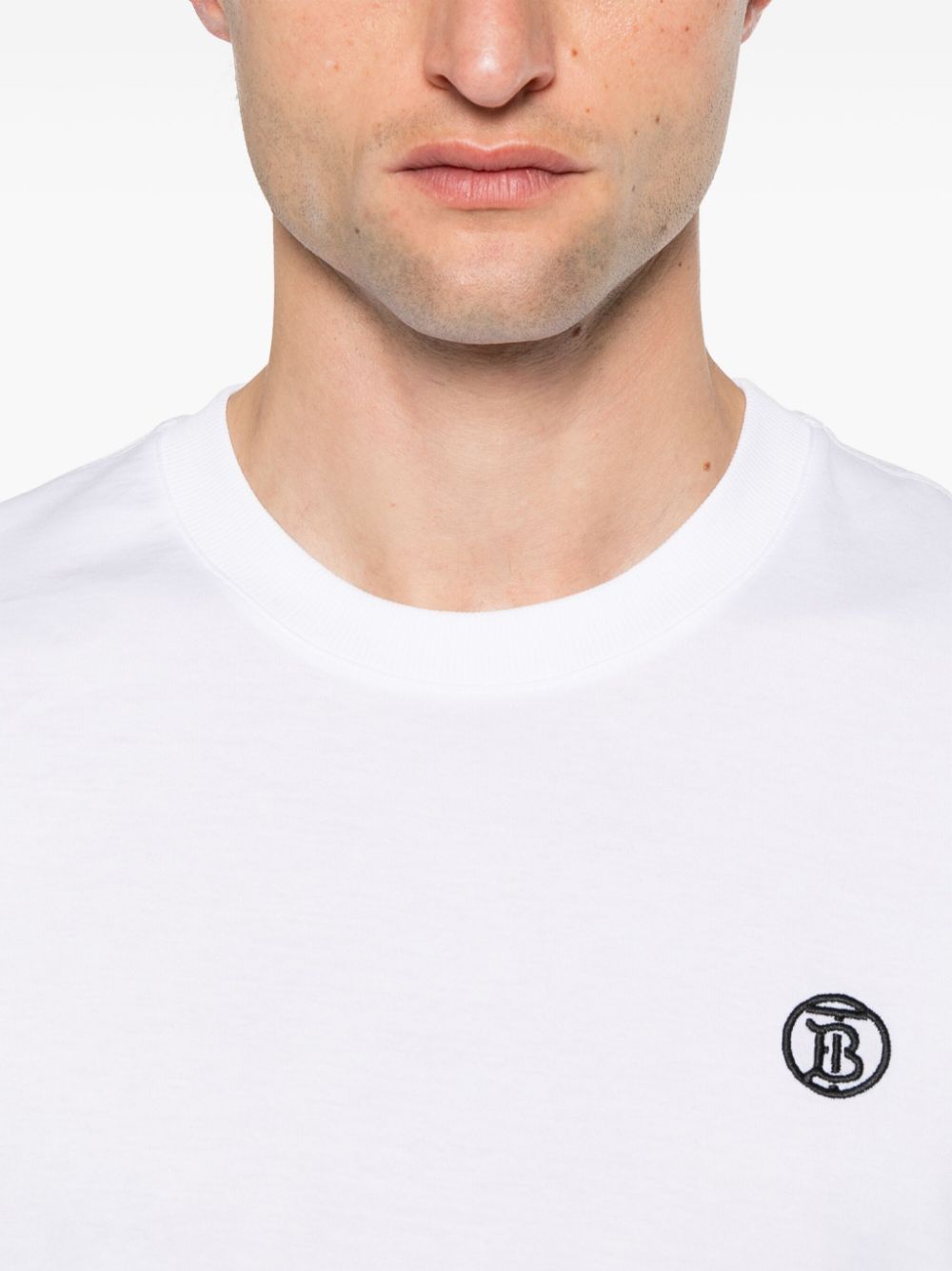 Burberry logo-embroidered organic cotton T-shirt Men