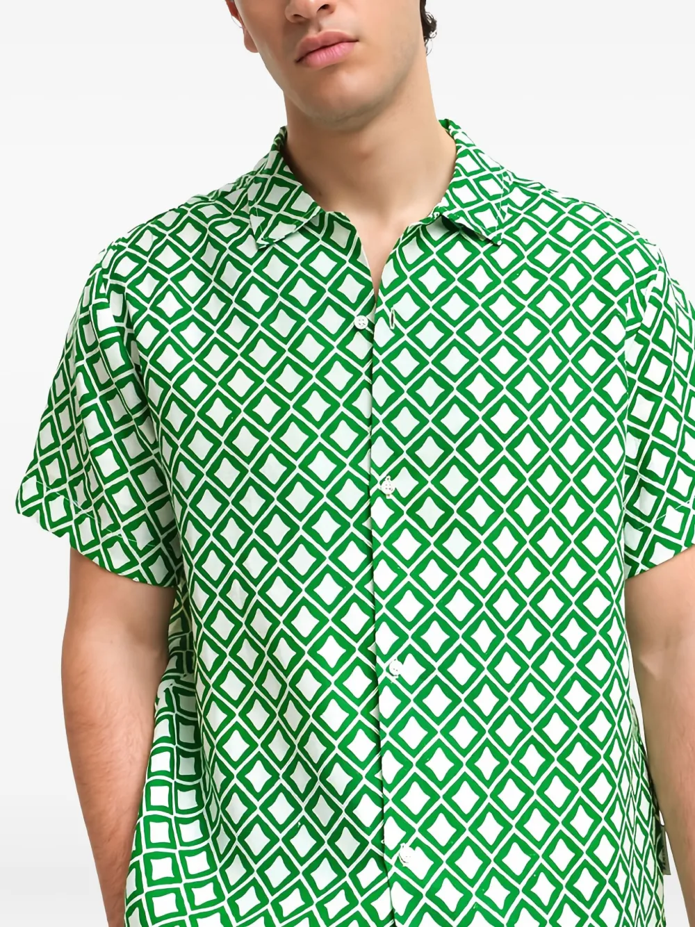 PENINSULA SWIMWEAR Overhemd met geometrische print Groen