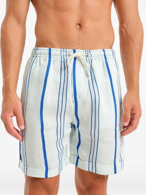 PENINSULA SWIMWEAR striped drawstring-waist swim shorts