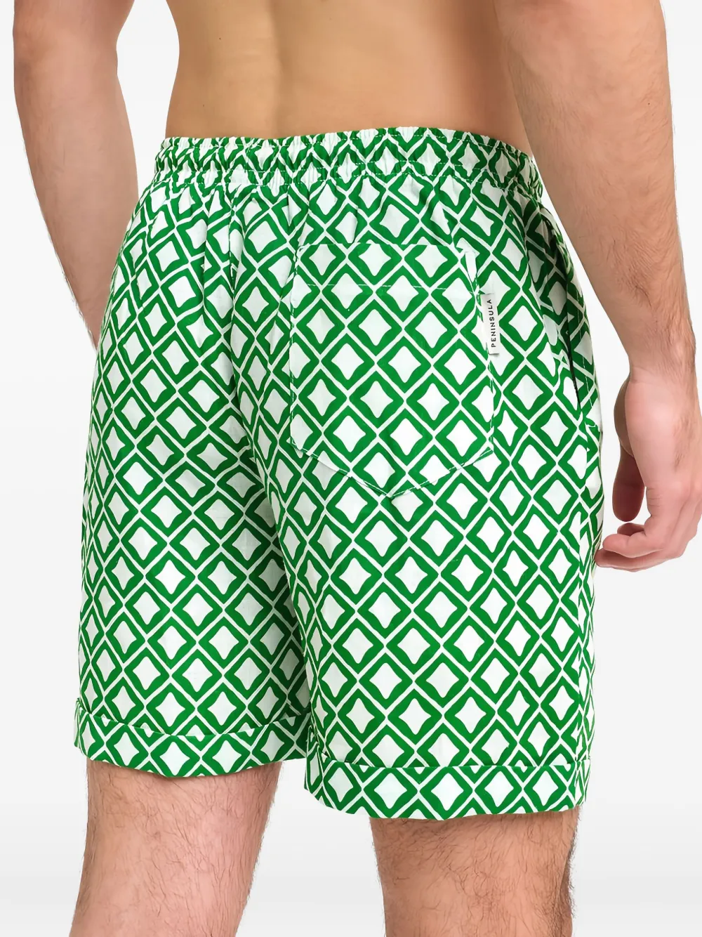 PENINSULA SWIMWEAR Shorts met geometrische print Groen