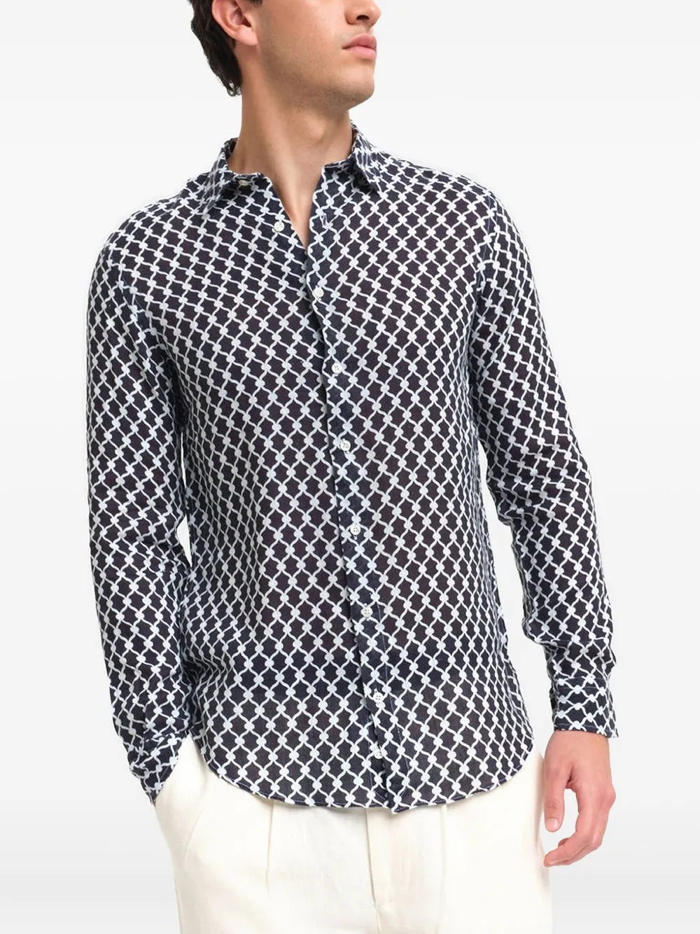 PENINSULA SWIMWEAR patterned shirt | Black | Image 1
