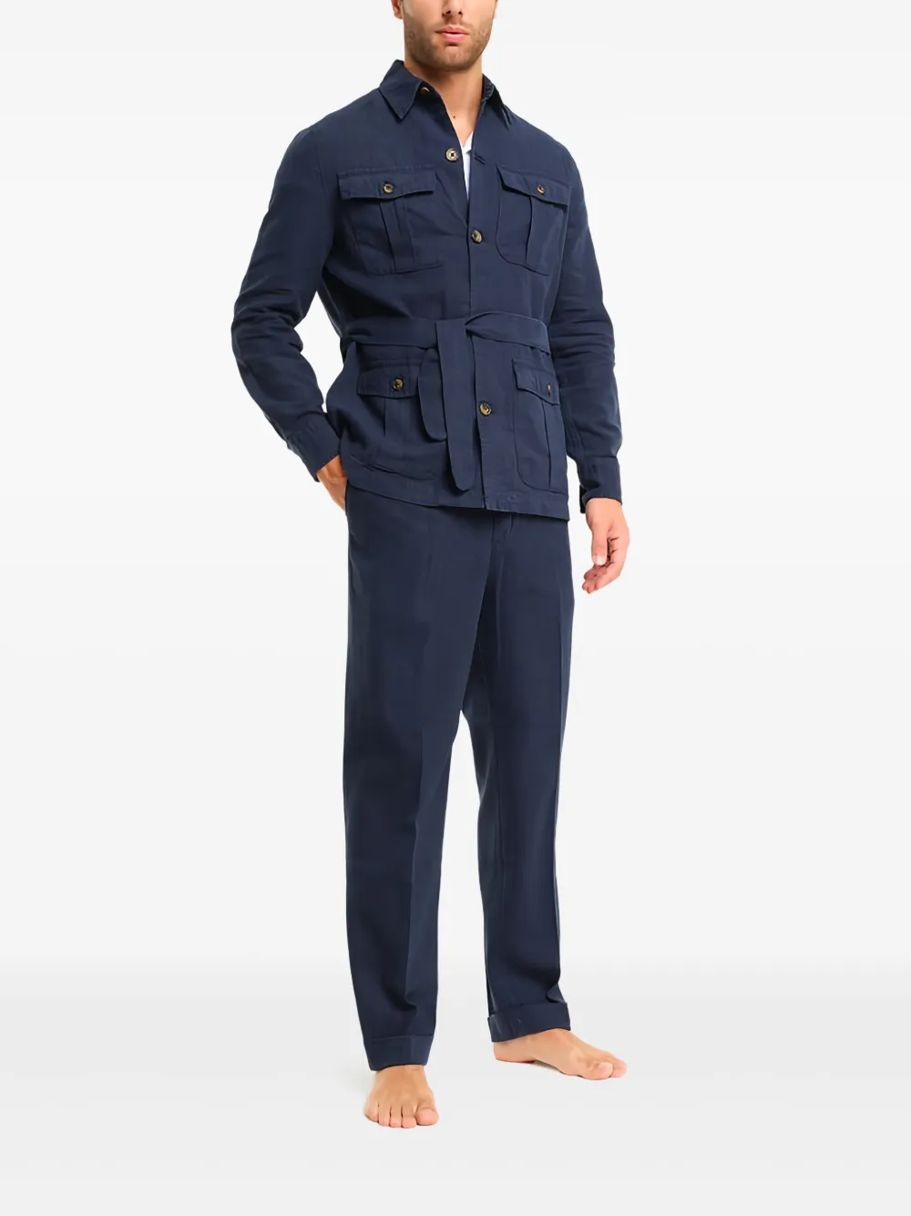 PENINSULA SWIMWEAR linen/flax blend shirt jacket | Shirt Jackets | Image 2