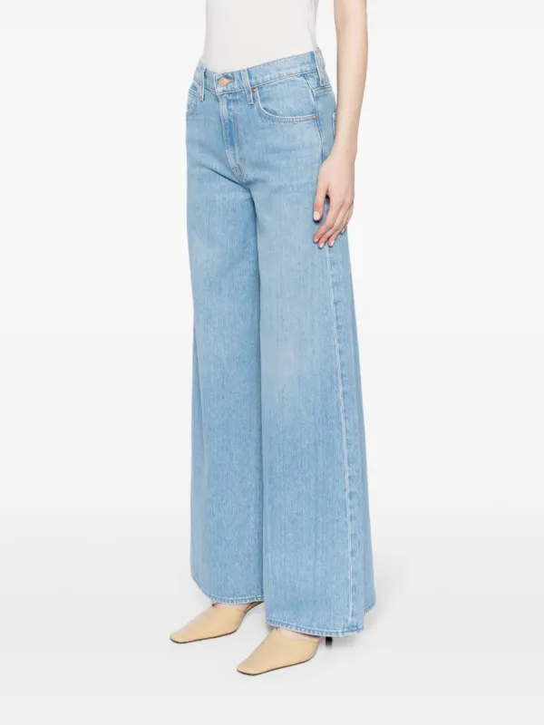 MOTHER Slung Sugar Cone Sneak low-rise Flared Jeans Blue