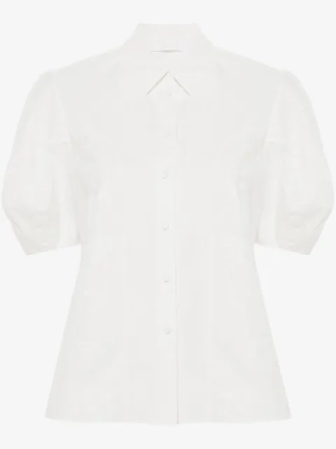 Chloé embroidery-detail poplin shirt 