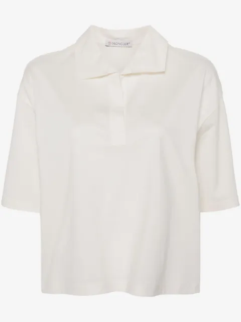 Moncler playera tipo polo con parche del logo