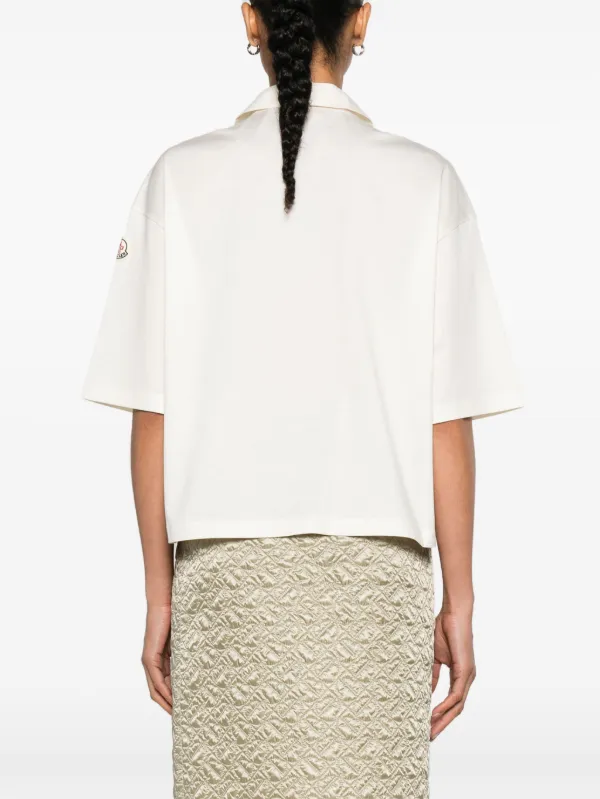 Moncler ロゴパッチ ポロシャツ | ホワイト | FARFETCH JP