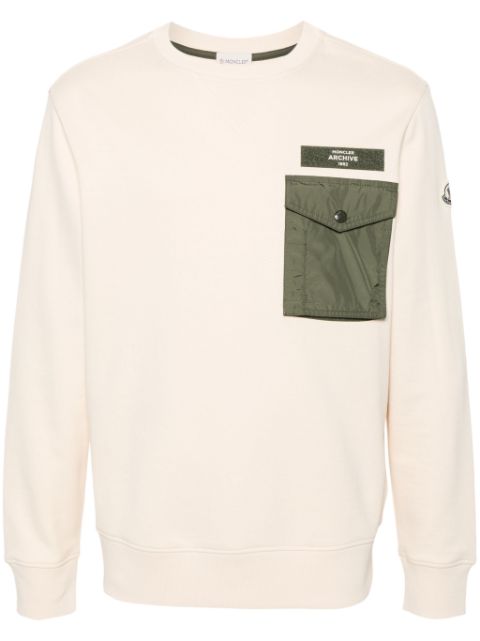 Moncler logo-patch cotton-blend sweatshirt