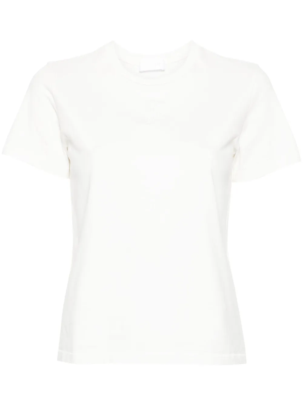 Moncler Logo-embroidered Cotton T-shirt In White