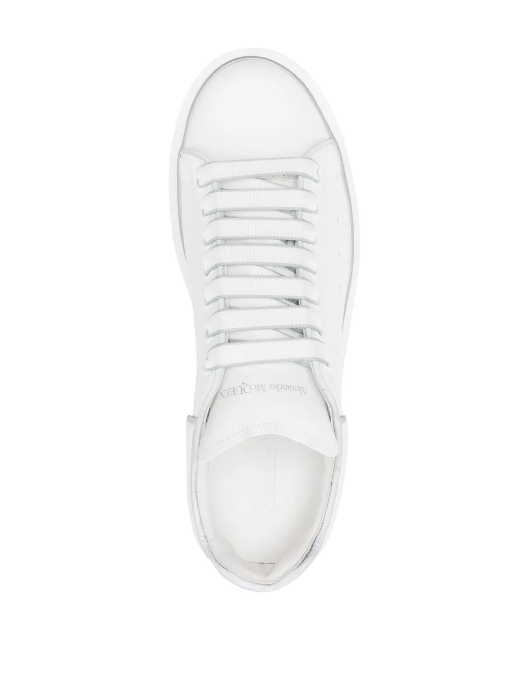 Shop Alexander Mcqueen Oversized Leather Sneakers In White