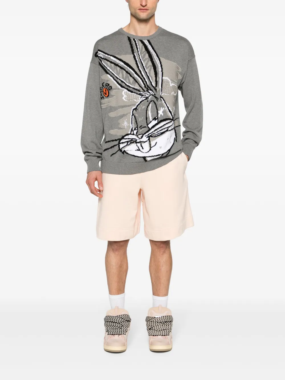Iceberg intarsia-knit cotton jumper - Grijs