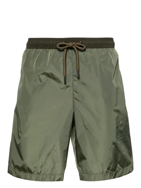 Moncler shorts de playa con cordones y logo estampado
