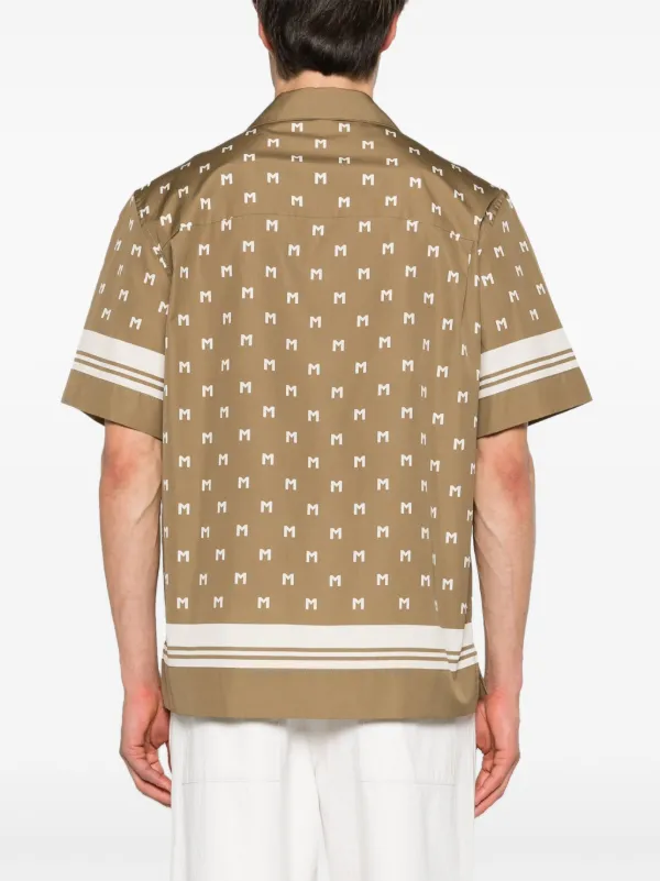 Moncler monogram-print short-sleeve Shirt | Green | FARFETCH