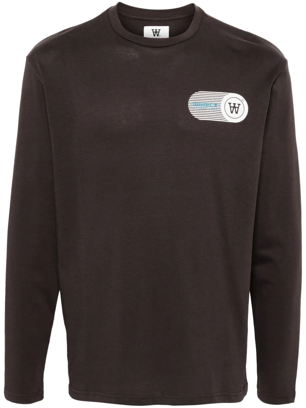 Wood T-shirt met logoprint Zwart