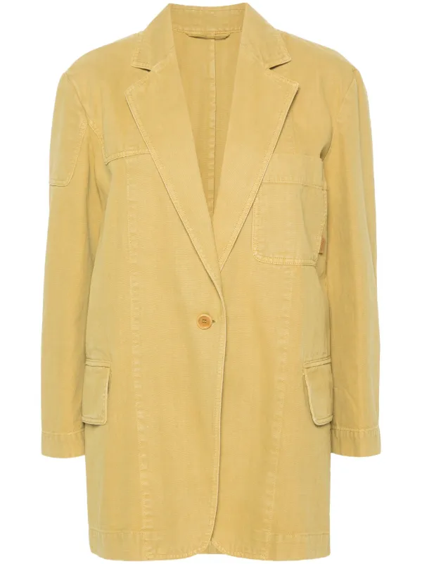 ジャケット Max Mara 'Dizzy' blazer Dizzy oversized cotton canvas blazer in yellow - Max Mara