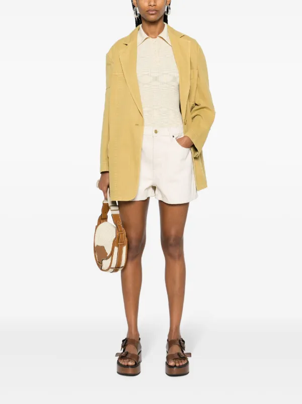 ジャケット Max Mara 'Dizzy' blazer Dizzy oversized cotton canvas blazer in yellow - Max Mara