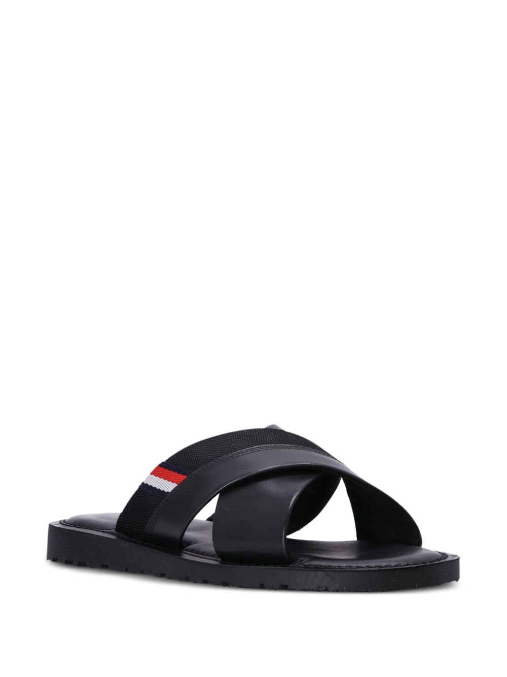 Tommy Hilfiger Leren sandalen - Zwart