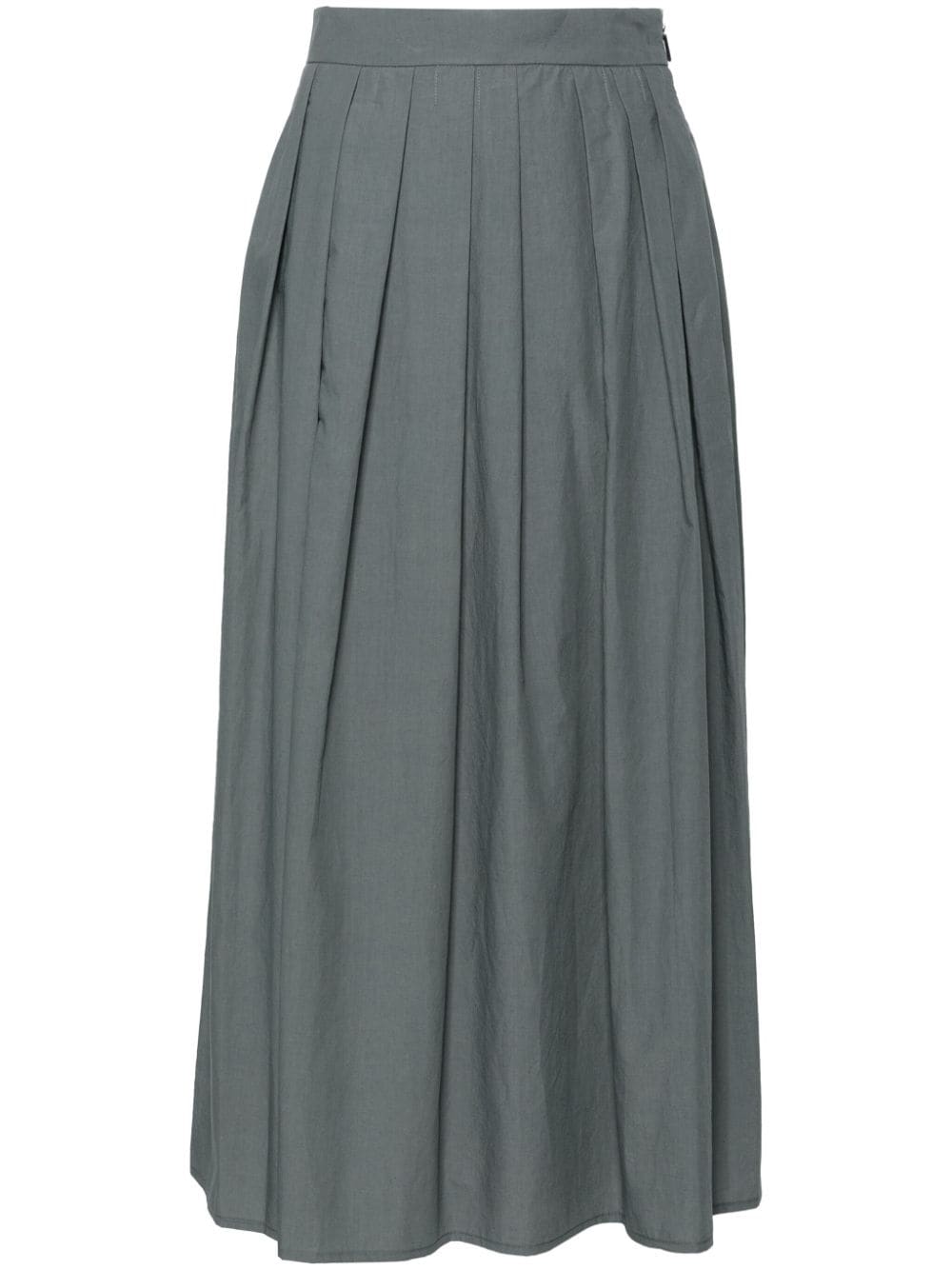 Moorer Ryanne-wfc Pleated Skirt In Grey