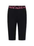 Balmain Kids logo-waistband jersey leggings - Black