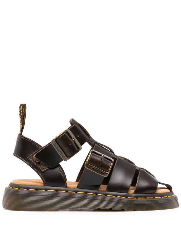 Dr. Martens Garin Leather Sandals Brown