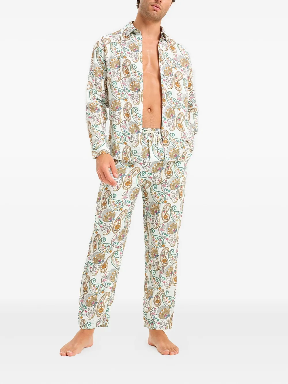 PENINSULA SWIMWEAR Broek met paisley-print Grijs