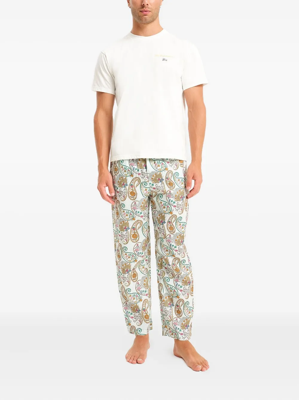 PENINSULA SWIMWEAR paisley-print straight-leg trousers | Regular-Fit & Straight Leg Pants | Image 2