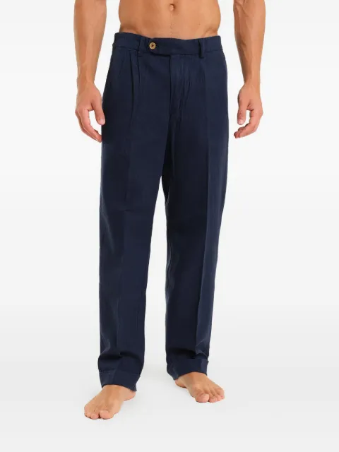 PENINSULA SWIMWEAR linen-cotton cuffed pants