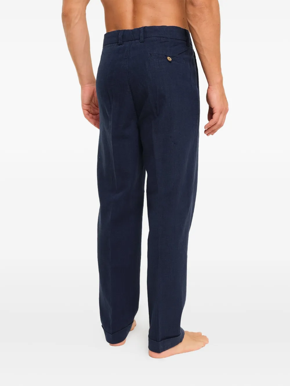 PENINSULA SWIMWEAR linen-cotton cuffed pants | Tailored Pants | Image 2