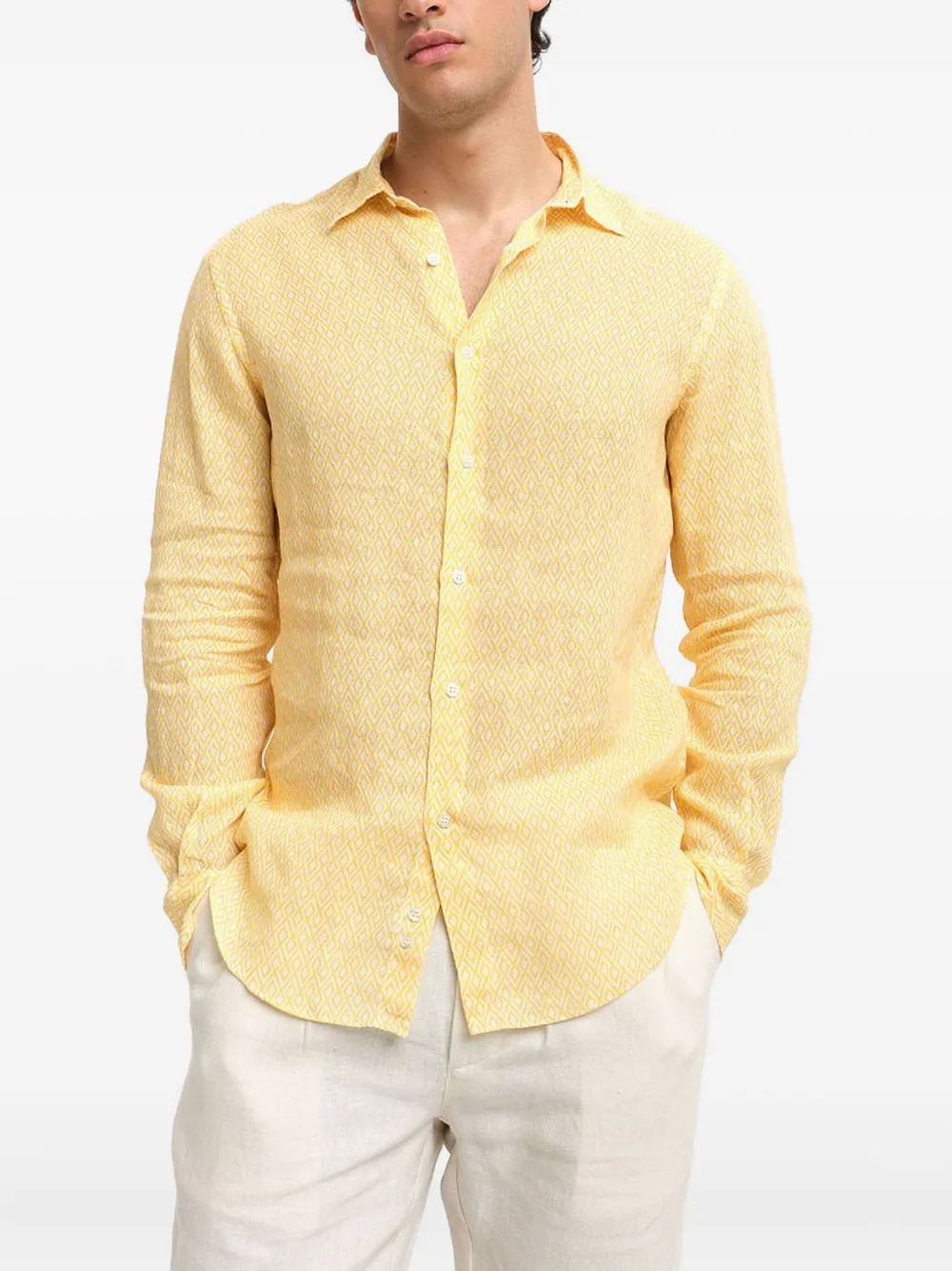 PENINSULA SWIMWEAR geometric-pattern shirt | Yellow | Image 1