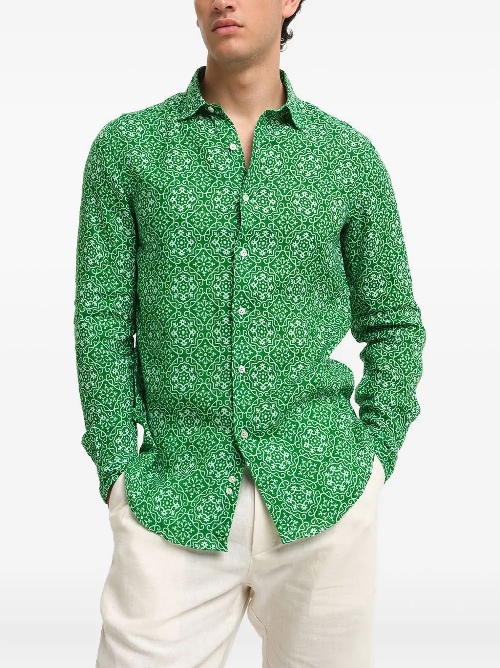 PENINSULA SWIMWEAR patterned shirt | Green | Image 1