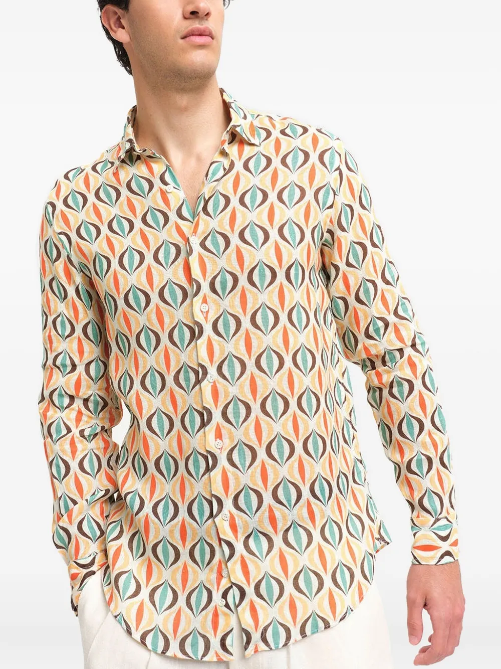 PENINSULA SWIMWEAR Overhemd met patroon Oranje