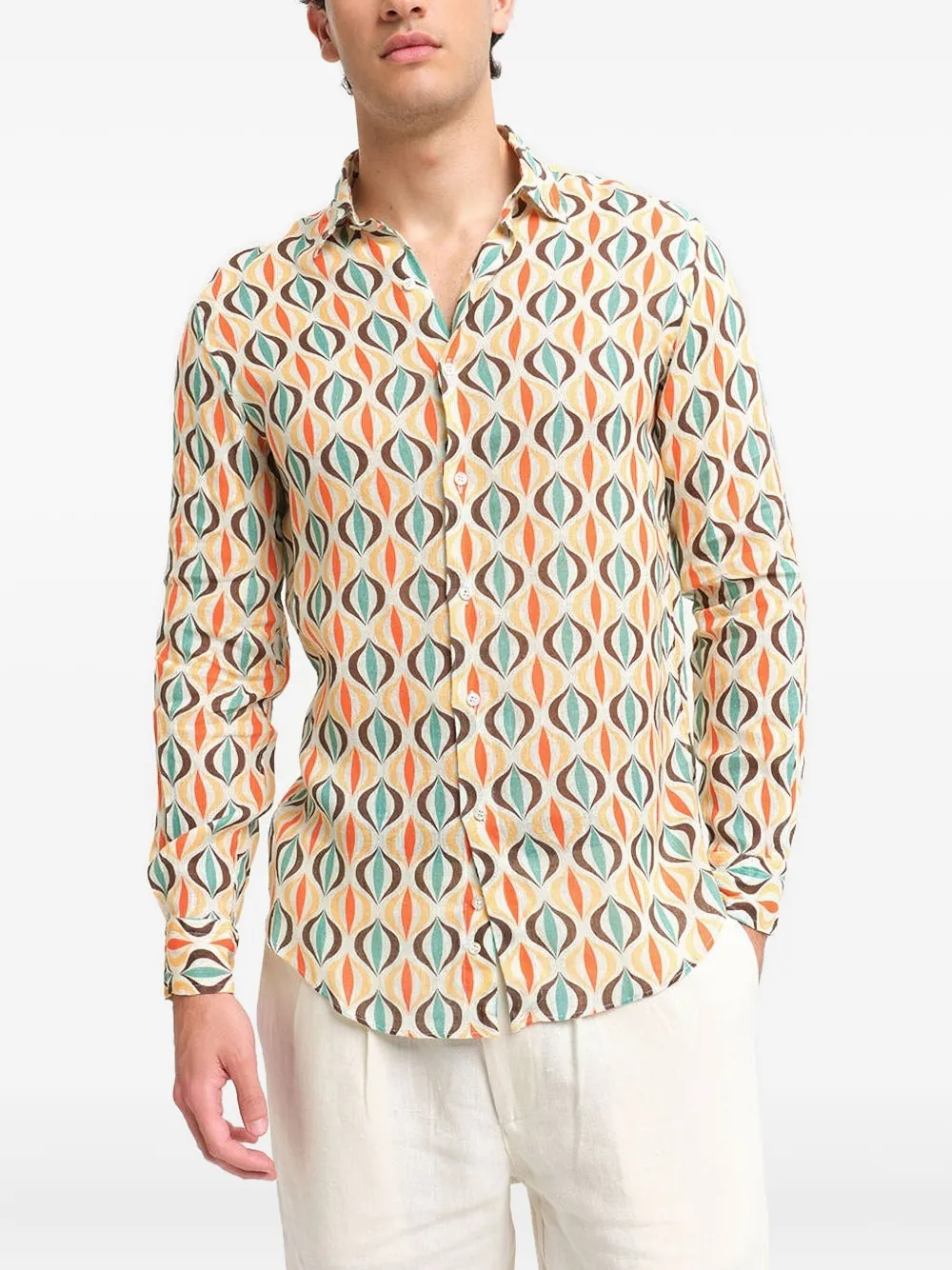 PENINSULA SWIMWEAR patterned shirt | Orange | Image 1