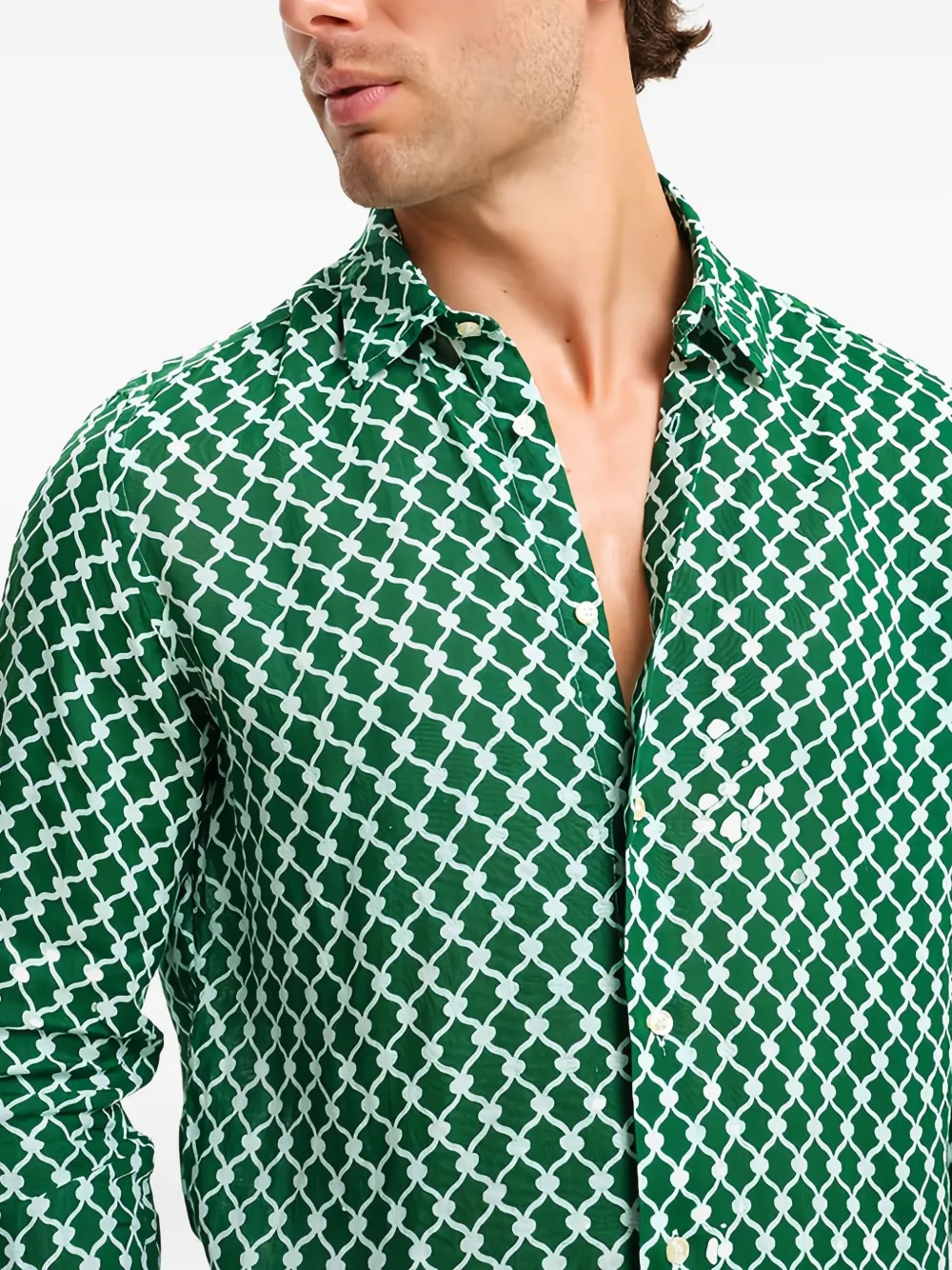 PENINSULA SWIMWEAR Overhemd met patroon Groen