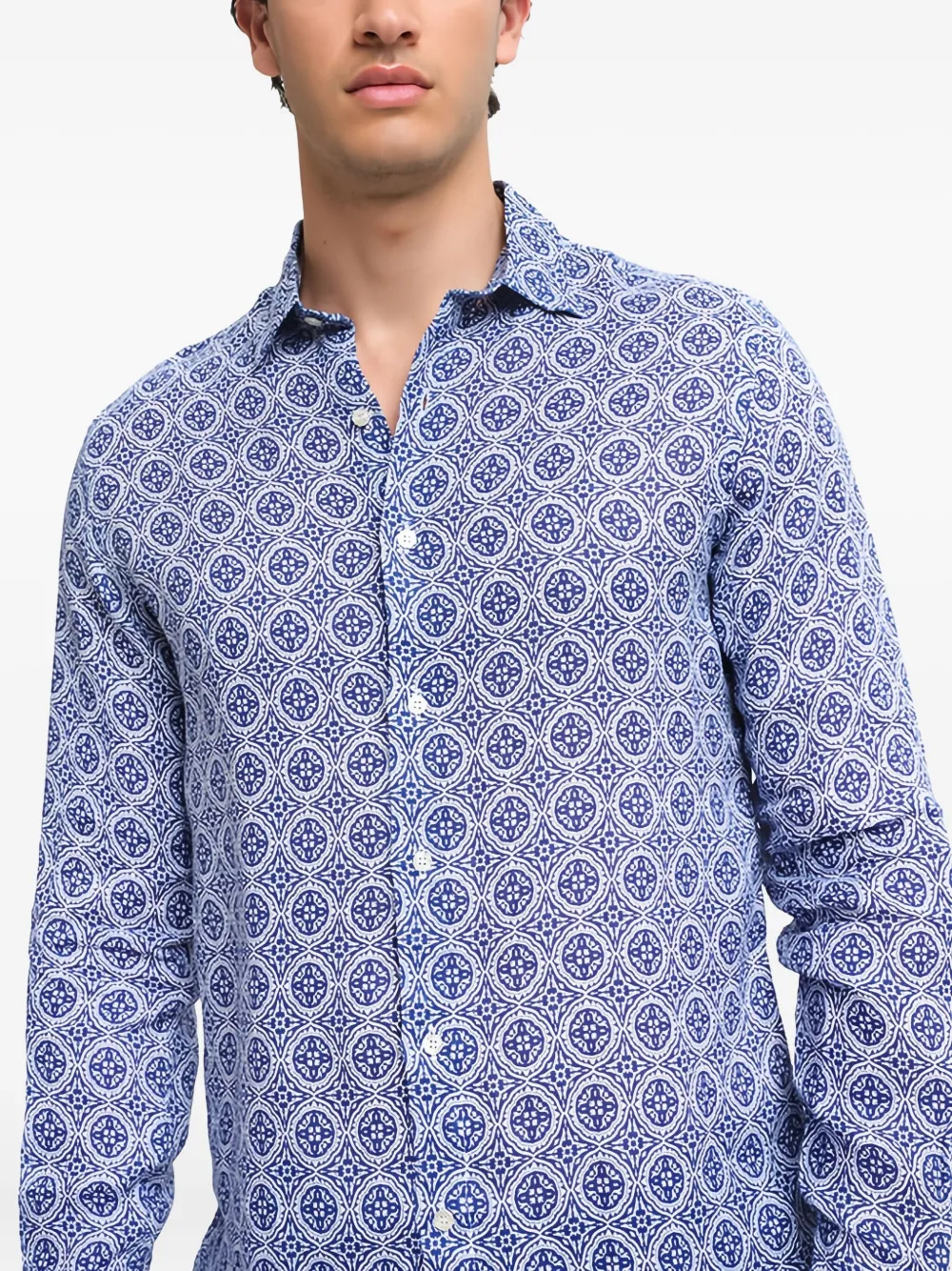 PENINSULA SWIMWEAR Overhemd met grafische print Blauw