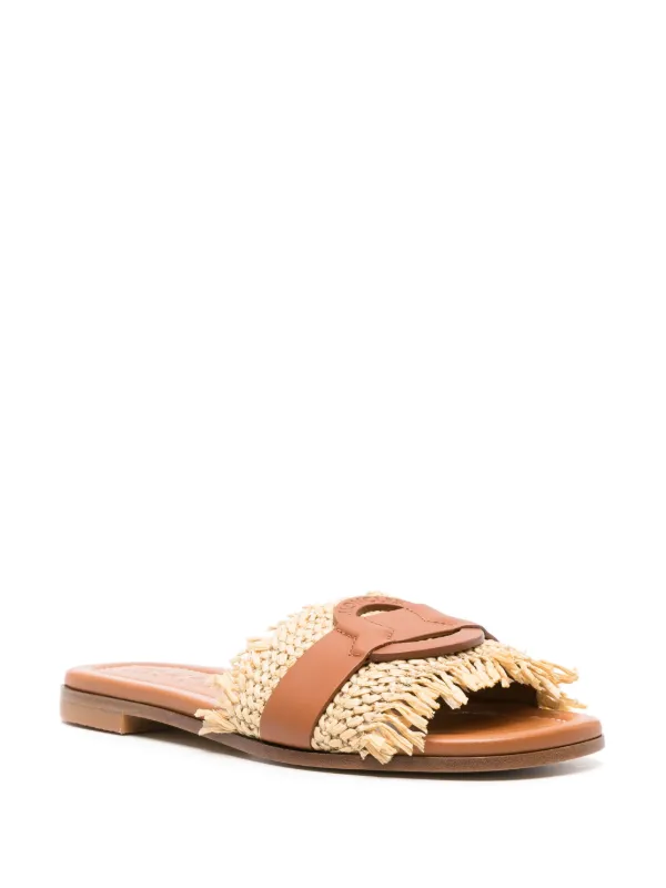 Moncler ◆ Bell Leather Slippers Moncler Bell Leather Mules | Black | FARFETCH